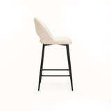 LACEY FABRIC KITCHEN STOOL - CREAM