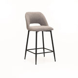 LACEY FABRIC KITCHEN STOOL - GREY
