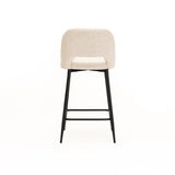 LACEY FABRIC KITCHEN STOOL - CREAM