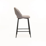 LACEY FABRIC KITCHEN STOOL - GREY