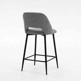 LACEY FABRIC KITCHEN STOOL - GREY