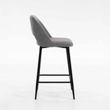 LACEY FABRIC KITCHEN STOOL - GREY