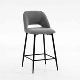 LACEY FABRIC KITCHEN STOOL - GREY