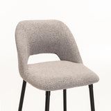 LACEY FABRIC KITCHEN STOOL - GREY
