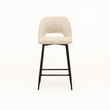 LACEY FABRIC KITCHEN STOOL - CREAM