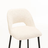 LACEY FABRIC KITCHEN STOOL - CREAM