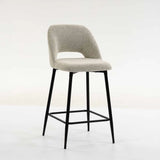 LACEY FABRIC KITCHEN STOOL - CREAM