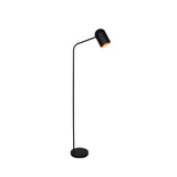 LAMP FLOOR-BLACK METAL SPOT SHADE 148cm H