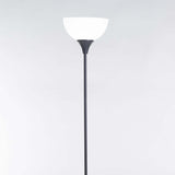 LAMP FLOOR-BLACK METAL-WHITE ACRYLIC SHADE 180cm H