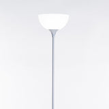 LAMP FLOOR-GREY METAL-WHITE ACRYLIC SHADE 180cm H