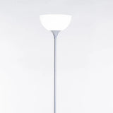 LAMP FLOOR-GREY METAL-WHITE ACRYLIC SHADE 180cm H