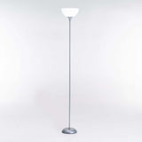 LAMP FLOOR-GREY METAL-WHITE ACRYLIC SHADE 180cm H