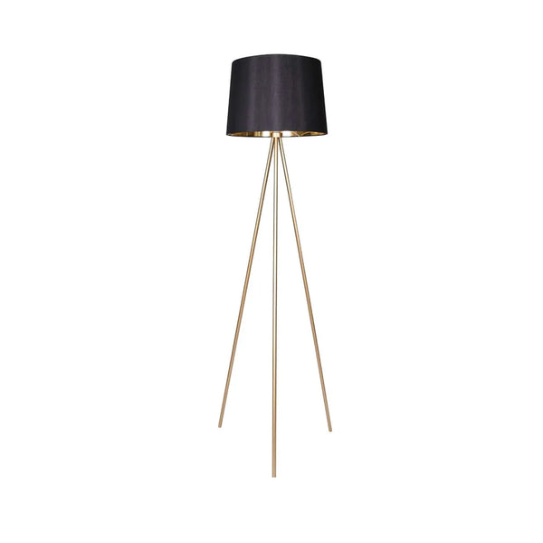 Decofurn Lamp Floormetal Tripodblack & Gold Shade 155cm Decofurn