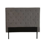 LARA VELVET TOUCH DOUBLE HEADBOARD - LIGHT GREY