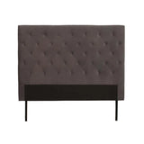 LARA VELVET TOUCH DOUBLE HEADBOARD - DARK GREY