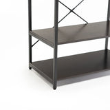 LARK 3 SHELF + HANGING OPEN ROBE - WENGE/BLACK