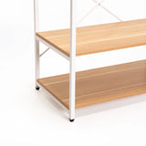 LARK 3 SHELF + HANAGING OPEN ROBE - BEECH/WHITE