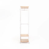 LARK 3 SHELF + HANGING OPEN ROBE - BEECH/WHITE