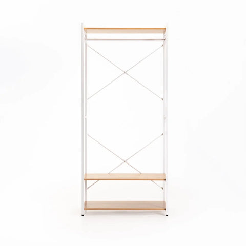 LARK 3 SHELF + HANGING OPEN ROBE - BEECH/WHITE