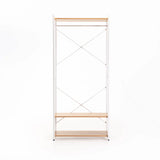 LARK 3 SHELF + HANAGING OPEN ROBE - BEECH/WHITE