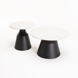 LEA SET OF 2 70/50cm STONE TOP CT-WHITE TOP