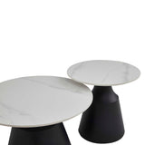 LEA SET OF 2 70/50cm STONE TOP CT-WHITE TOP