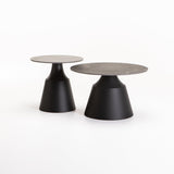 LEA SET OF 2 70/50cm STONE TOP COFFEE TABLE