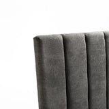 LENI FABRIC DOUBLE HEADBOARD - DARK GREY