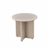 LENNOX 50cm ROUND SIDE TABLE - LATTE