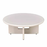 LENNOX 80cm ROUND COFFEE TABLE - SILK GREY