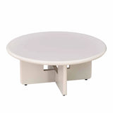 LENNOX 80cm ROUND COFFEE TABLE - SILK GREY
