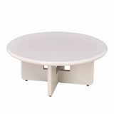 LENNOX 80cm ROUND COFFEE TABLE - SILK GREY