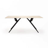 LIAM STONE TOP - BLACK LEG 200 x 100 cm (8 Seater)