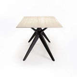 LIAM STONE TOP - BLACK LEG 200 x 100 cm (8 Seater)
