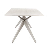 LIAM STONE TOP 200x100cm DINING TABLE - LIGHT LEG
