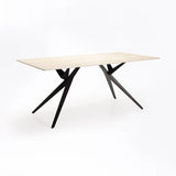 LIAM STONE TOP - BLACK LEG 200 x 100 cm (8 Seater)