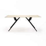 LIAM STONE TOP - BLACK LEG 200 x 100 cm (8 Seater)