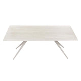 LIAM STONE TOP 180x90cm DINING TABLE - LIGHT LEG