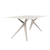 LIAM STONE TOP 180x90cm DINING TABLE - LIGHT LEG