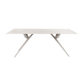 LIAM STONE TOP 180x90cm DINING TABLE - LIGHT LEG