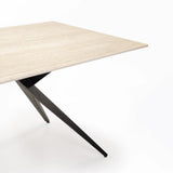 LIAM STONE TOP - BLACK LEG 180 x 90 cm (6-8 Seater)