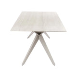 LIAM STONE TOP 180x90cm DINING TABLE - LIGHT LEG