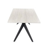 LIAM STONE TOP 200x100cm DINING TABLE - BLACK LEG