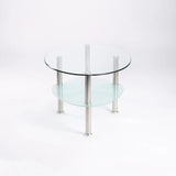 LIBI 90x50cm OVAL GLASS COFFEE TABLE