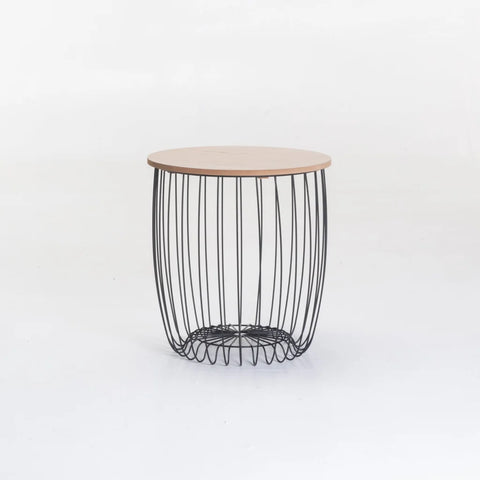 LIBRA 40cm ROUND SIDE TABLE - NATURAL