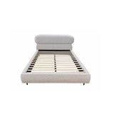 LILY TEXTURED FABRIC QUEEN XL BED - CREAM