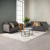 LINA FABRIC 2 SEATER - GREY