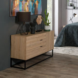 LODI 3 DRAWER 1 DOOR SIDEBOARD - OAK