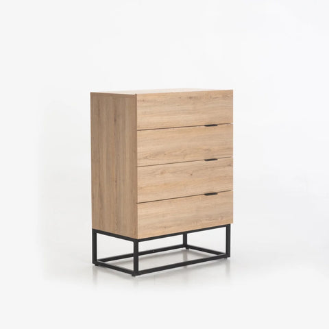 LODI 4 DRAWER CHEST - OAK