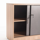 LOGO 2 DOOR CABINET - OAK/GREY